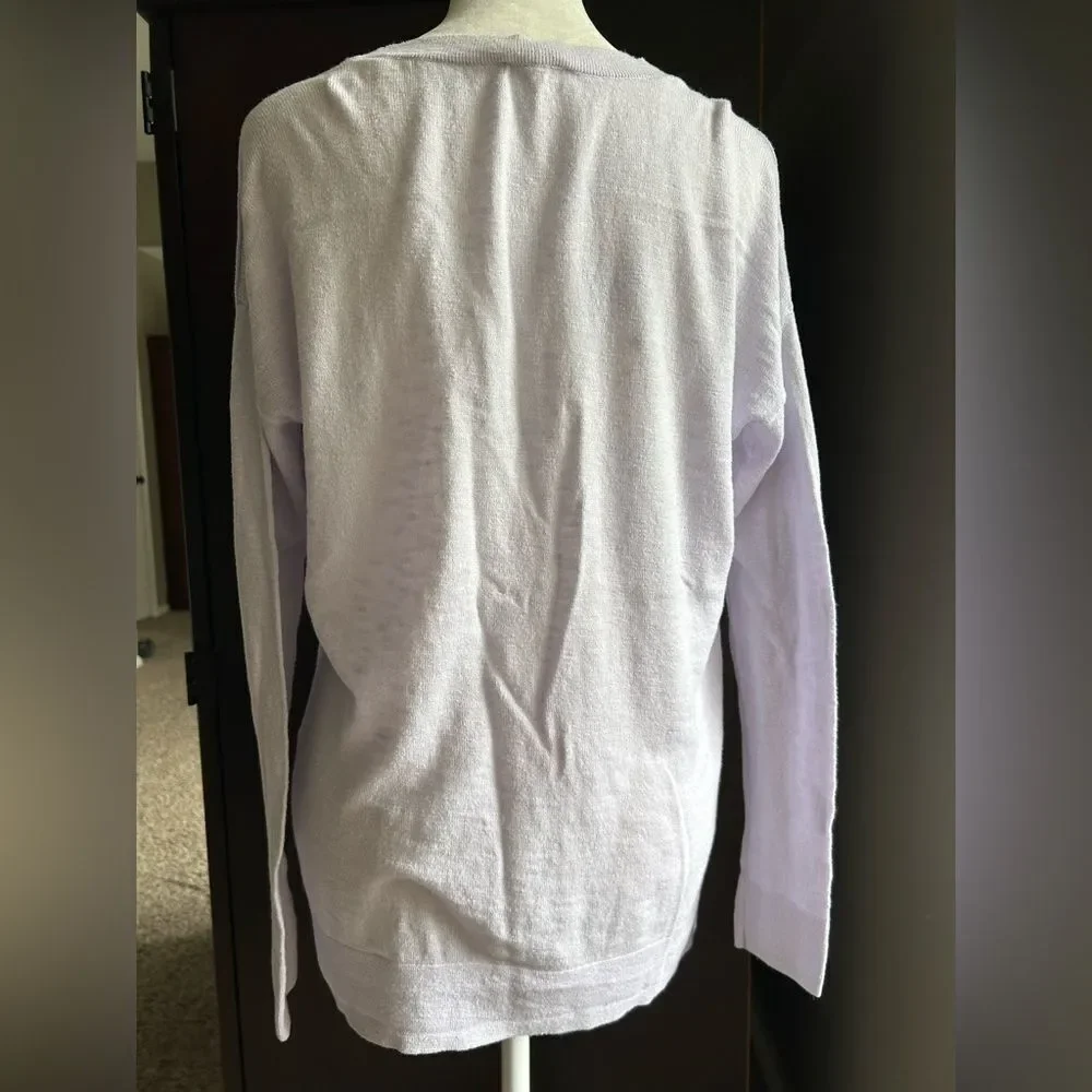 GAP Womens Lavender Slouchy Layering Button-Up Cardigan Sweater Size Extra Small
